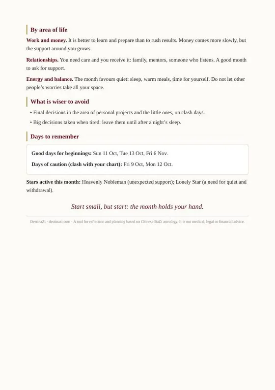 Monthly prediction, page 2