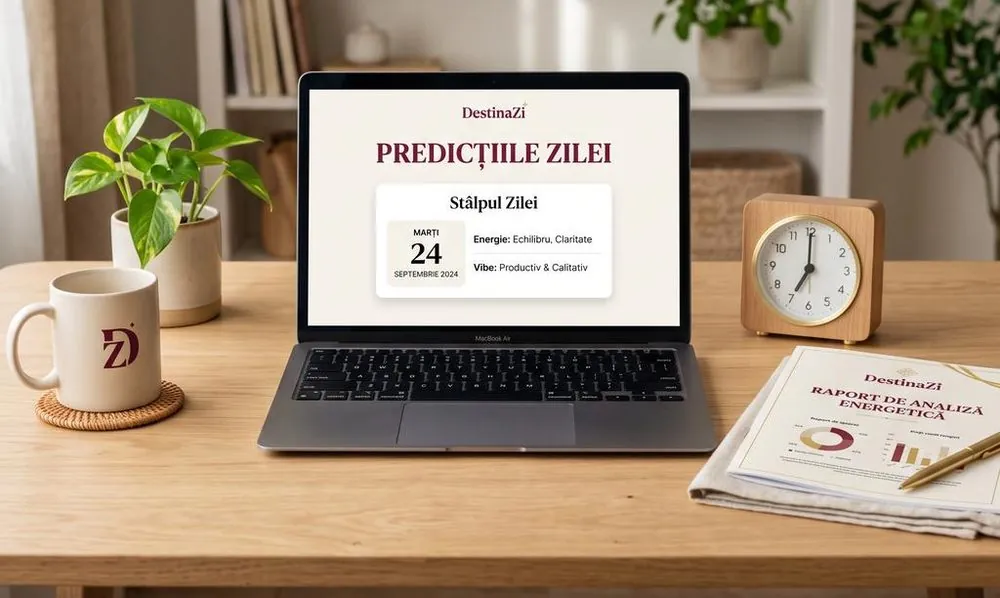 <span data-ro>Stâlpul Zilei afișat pe laptop, dimineața, la 07:00</span><span data-en>The Day Pillar shown on a laptop, in the morning, at 07:00</span>