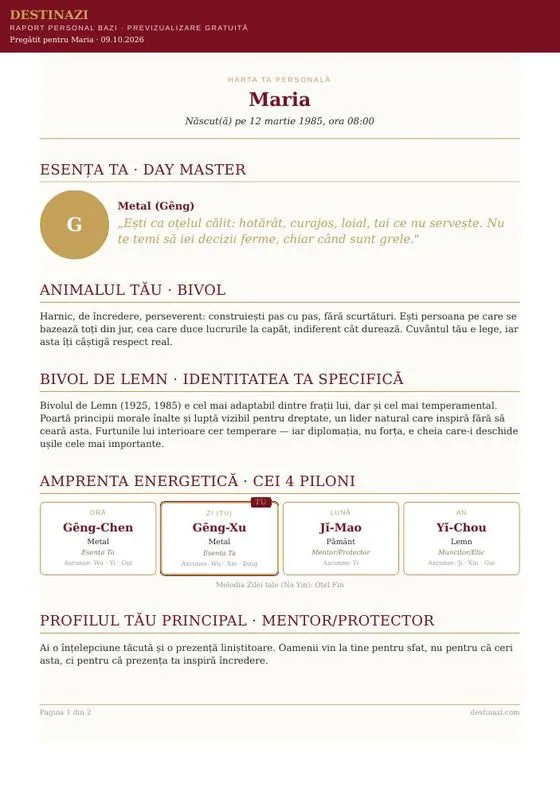 Raportul gratuit, pagina 1